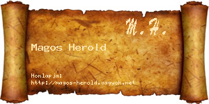 Magos Herold névjegykártya