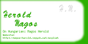 herold magos business card